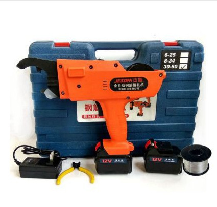 Máquina de atadura de mano de malla de alambre de acero, máquina de atadura de barras de acero rodantes de batería de litio, máquina de atadura de mano de barras de acero fácil de operar