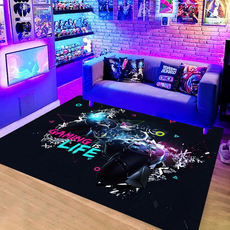 Alfombra sala de estar resistente a la suciedad y fácil de cuidar consola de juegos transfronteriza sofá mesa de centro manta antideslizante y resistente a la suciedad alfombra de terciopelo de cristal para dormitorio