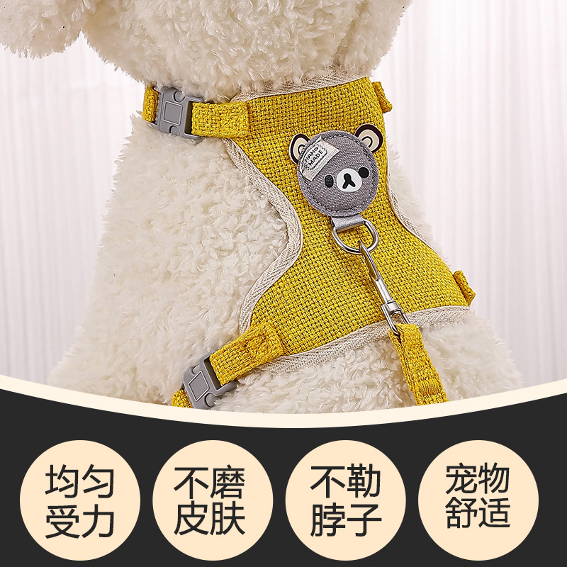 Chaleco correa de perro cachorro Teddy correa de pecho gato fuera anti-rotura gato caminando cuerda gato cadena Cadena de perro