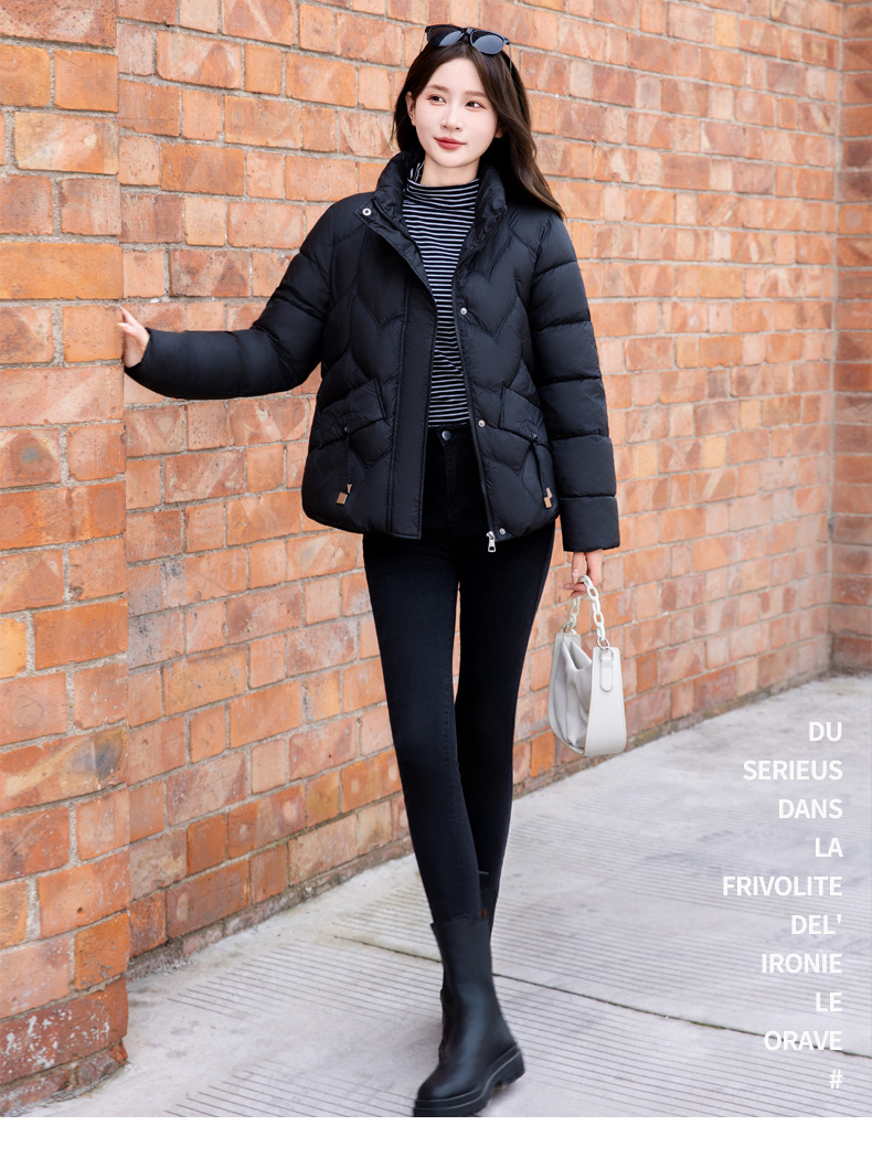 Lightweight, fashionable, personalized cotton for women, loose fitting slimming jacket, 2024 new thick and warm bread_voghion.com