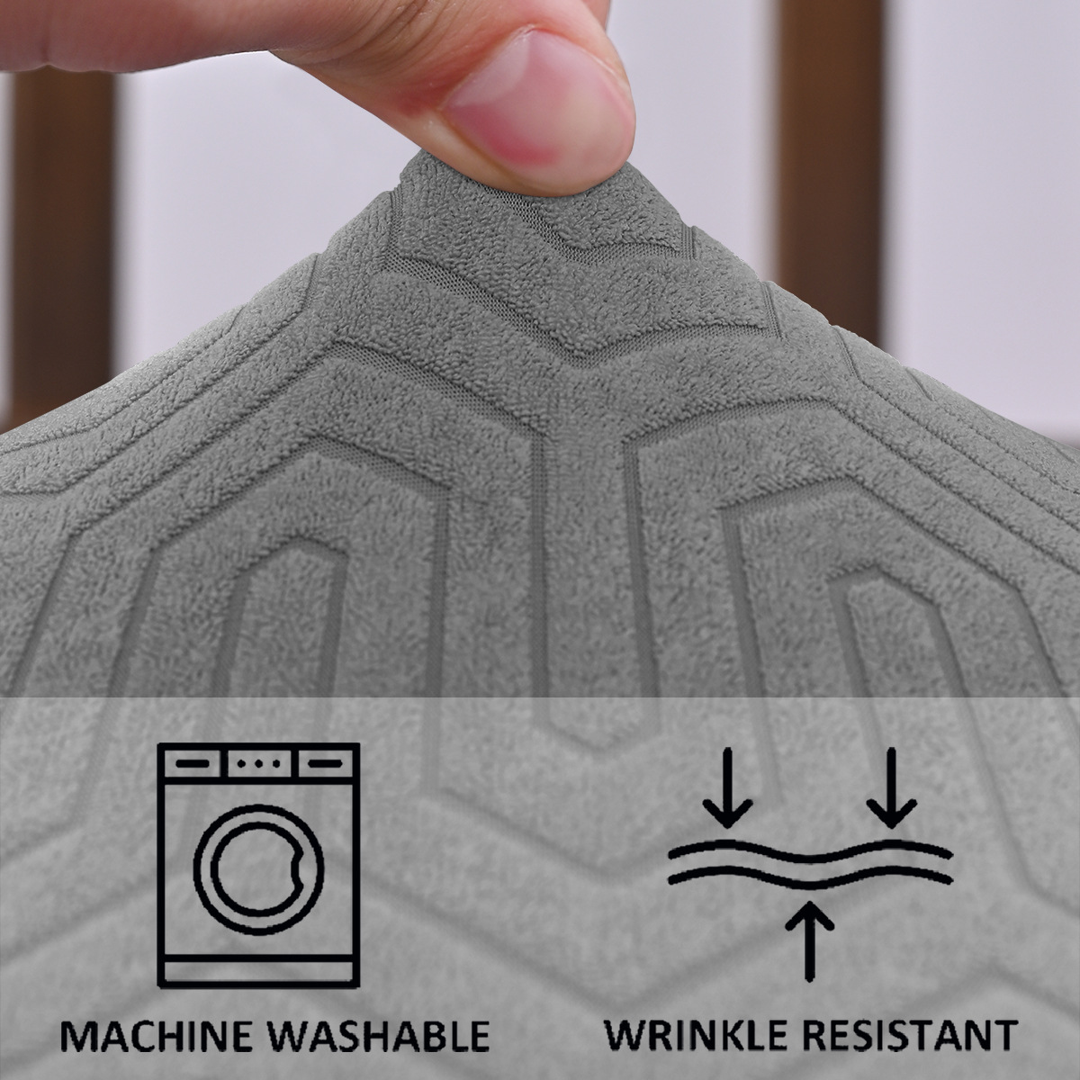 Amazon Jacquard U-shaped impermeable banco cubierta con cuerda elástica universal asiento cubierta anti-gato agarra TEMU en stock