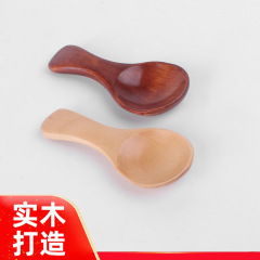 創意卸売木製子供スプーン日本式楠木老漆子供スプーン家庭用ハスの本色粉ミルクスプーン