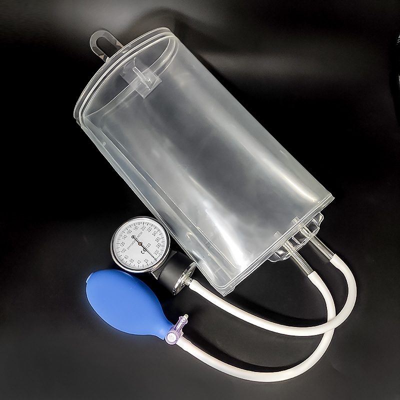 输血加压袋输液加压袋500毫升透明款带测量表带测量柱