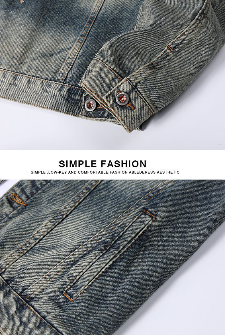 Modern herr denimjacka med broderi i lyxig stil_voghion.com