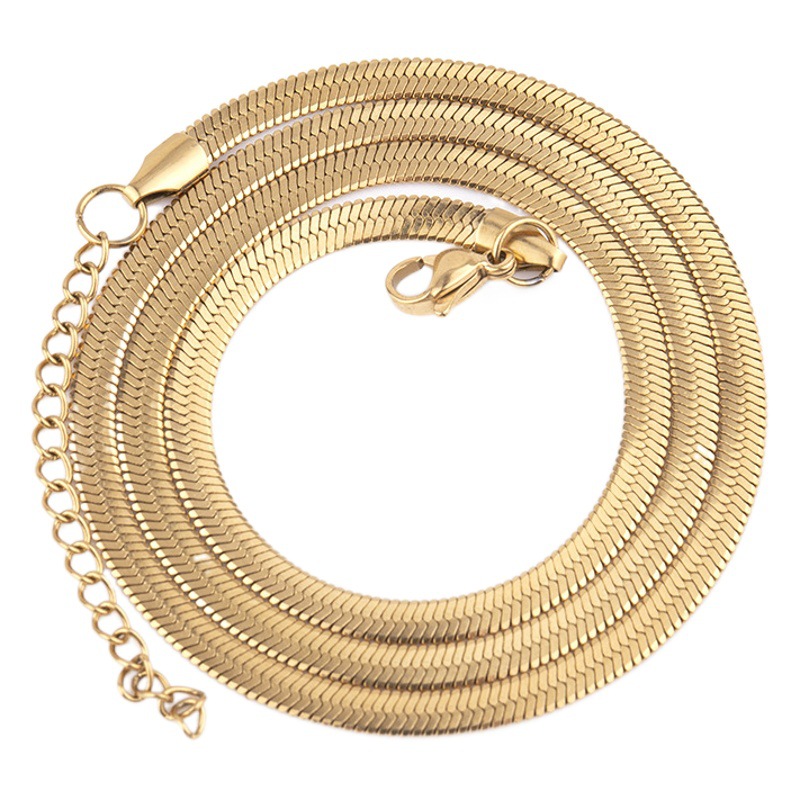 European and American simple fashion hip-hop titanium steel necklace personalized trendy stainless steel blade necklace spot supply chain