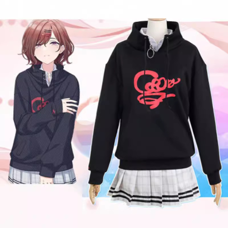 New Idolmaster Shiny Colors Cosplay Higuchi Yuuuka Cosplay Sweatshirt Set Daily School Style