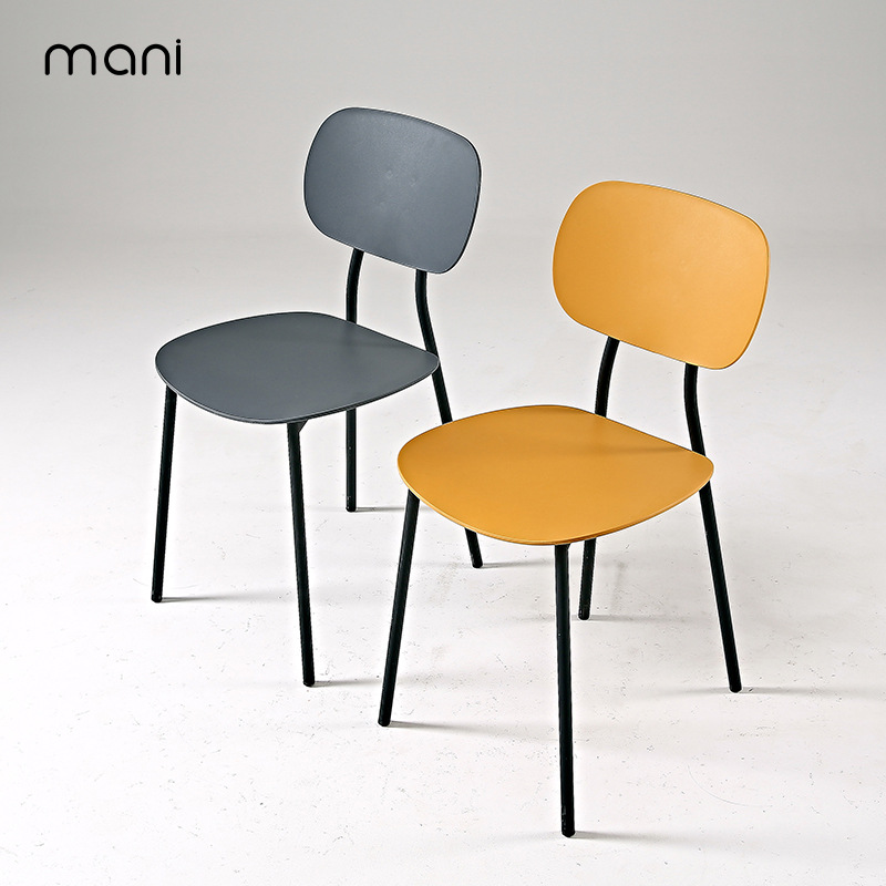 Iron Italian Minimalist Dining Chair Nordic Chair Simple Light Luxury Milk Tea Shop Table and Chair Cafe Restaurant Chair Industrial Style