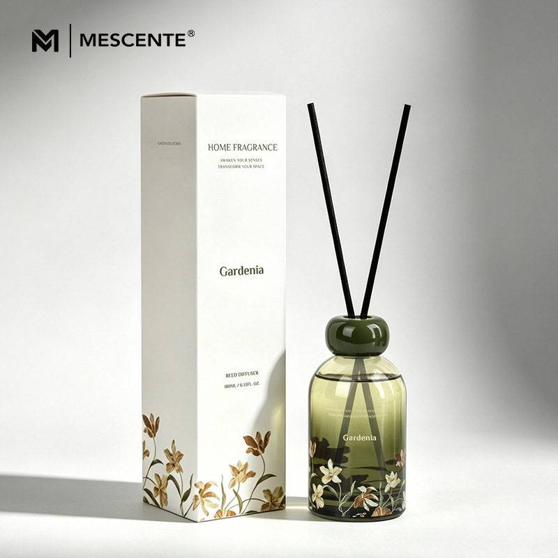 High-End Room Fragrance with Natural Plant Essential Oils, Flameless Reed Diffuser, Long-Lasting Scent, Indoor Odor Removal