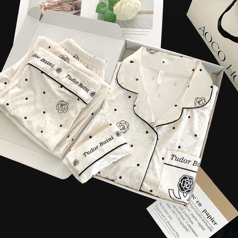 5046#폴카 도트 카멜리아-여성 스타일