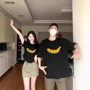 Summer Pure Cotton Short-Sleeved T-Shirt Couple Wear Lazy Style Loose Niche Design Tops for Men and Women Student Trendy Class Uniforms