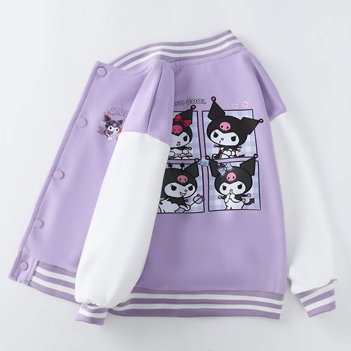 Girls' coats, new spring and autumn baseball uniforms, children's casual clothes, medium and large children's fashionable autumn clothes, girls' cardigan tops