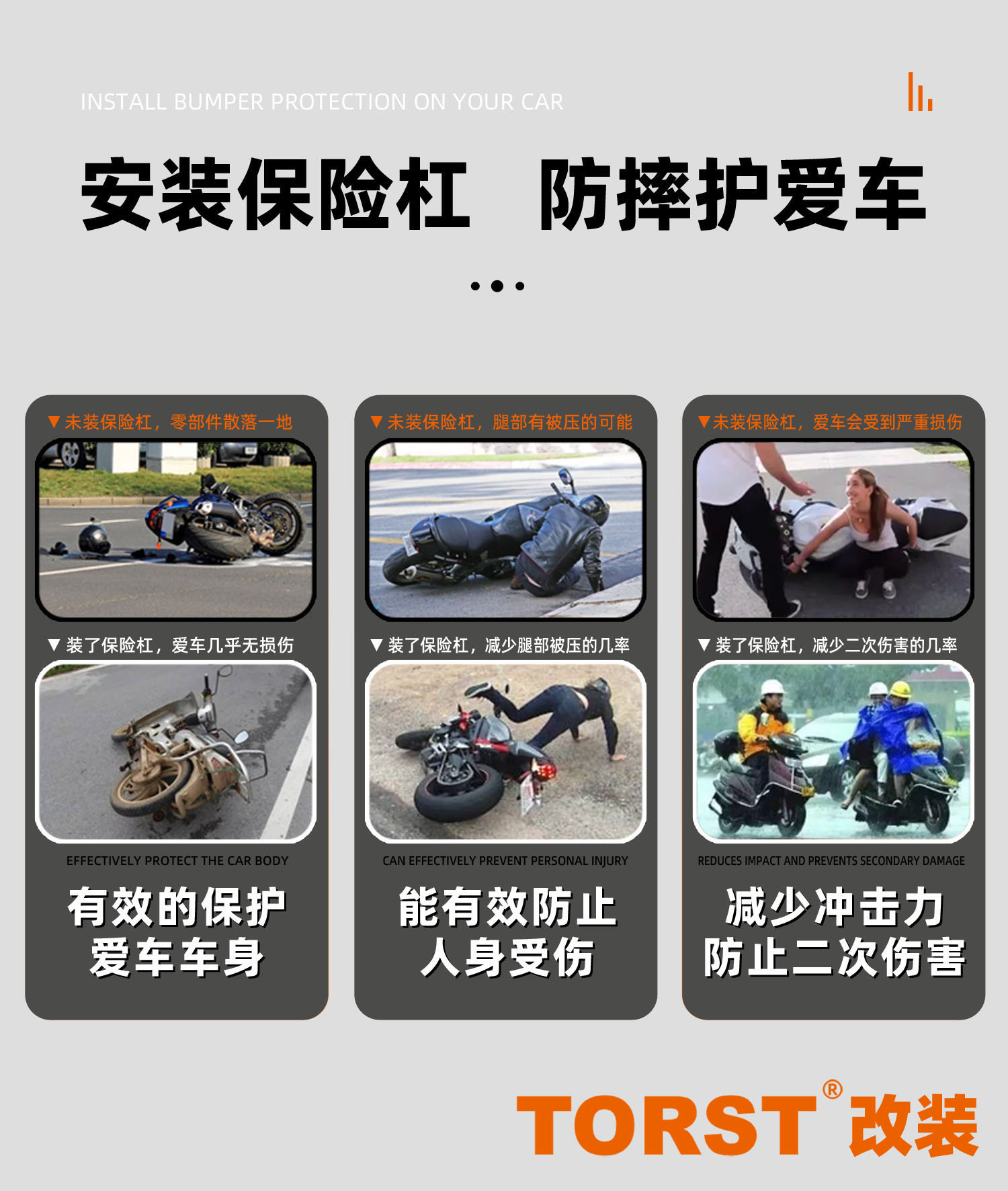 Suitable for Wuji SR150S one-stop modification frosted carbon steel bumper exhaust guard bar anti-drop bar motorcycle