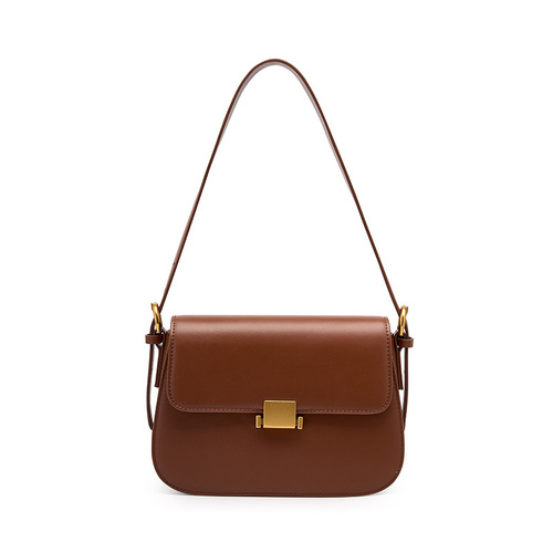 High-end niche design armpit bag genuine leather women's bag  new autumn and winter fashion tofu bag single shoulder crossbody bag