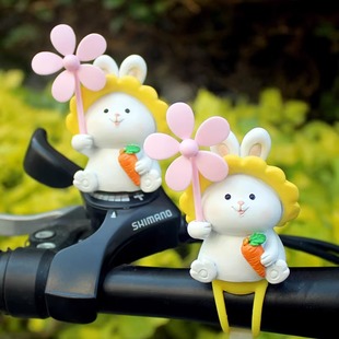 Children's Balance Car Pendant Push Baby Car Ornaments Cute Rabbit Windmill Bamboo Dragonfly Battery Bicycle Decoration