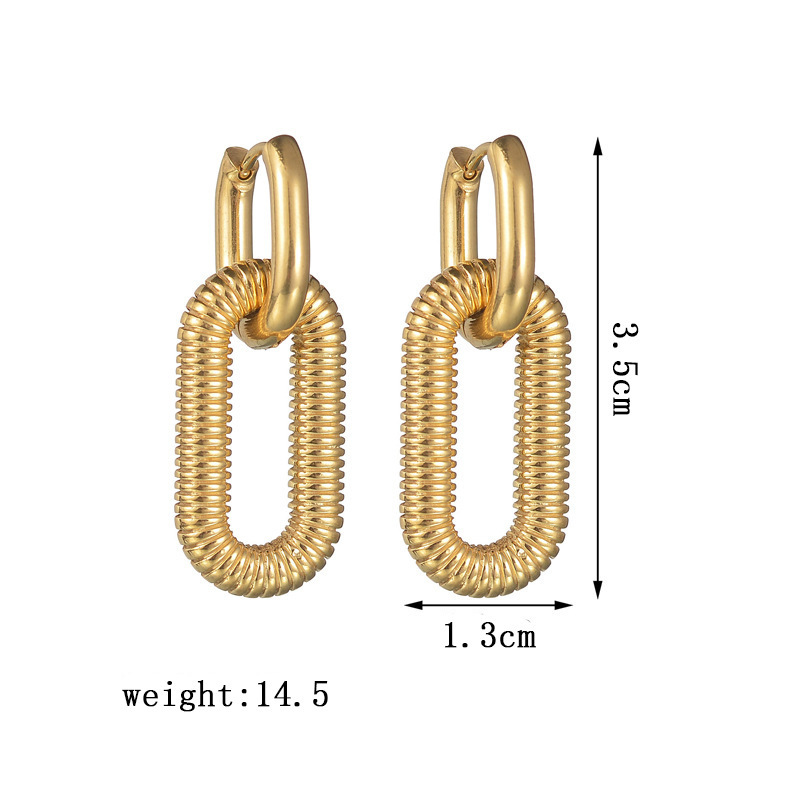 brand earrings stainless steel