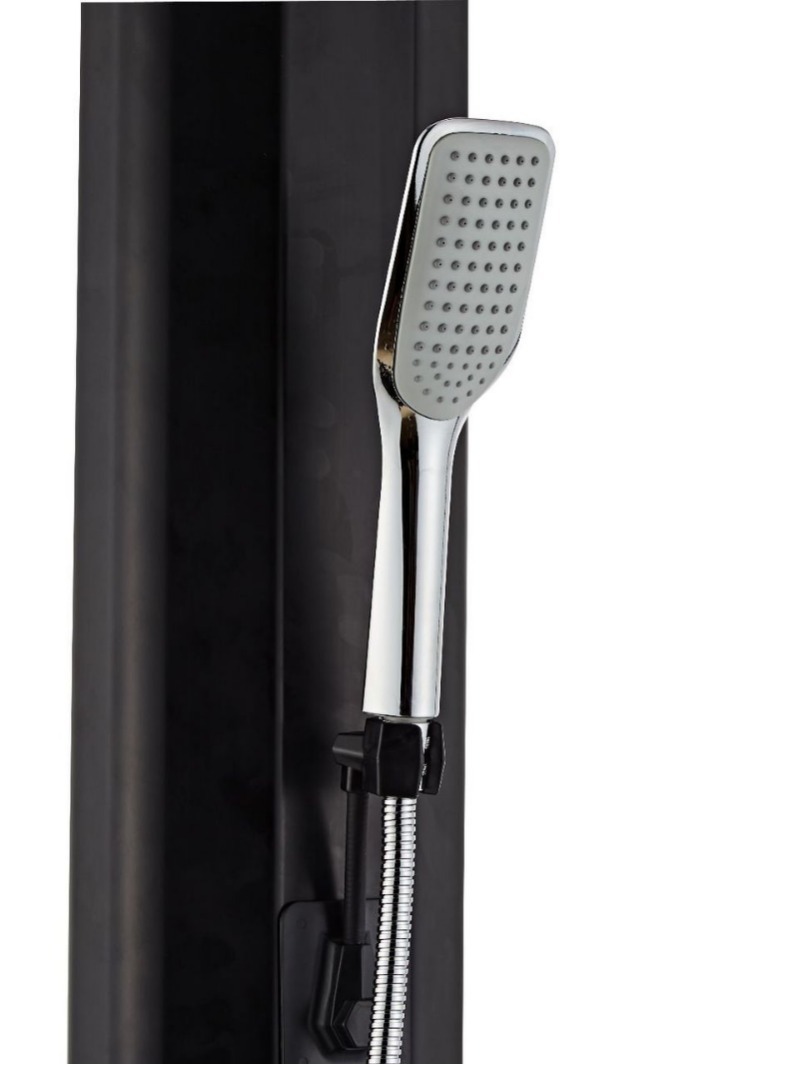 35L fácil de instalar dos secciones de alambre ensalada negro columna de ducha solar calefacción solar cinturón de ducha solar