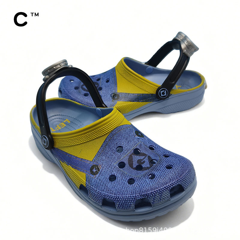 Cross Minion Series Despicable Me Minions Overalls Glasses Croc Shoes Beach Shoes Lazy Sandals