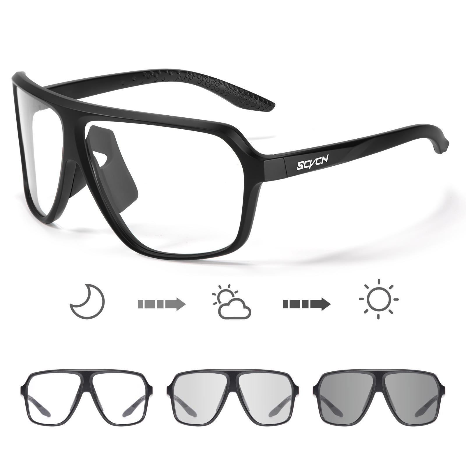 Gafas Fotocromáticas de Ciclismo de PC con Protección UV y Anti-Arena