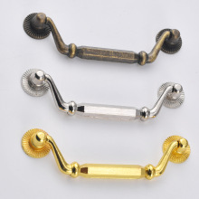 中式古典青古铜色家具抽屉把手实心衣橱柜门拉手锌合金孔距92mm