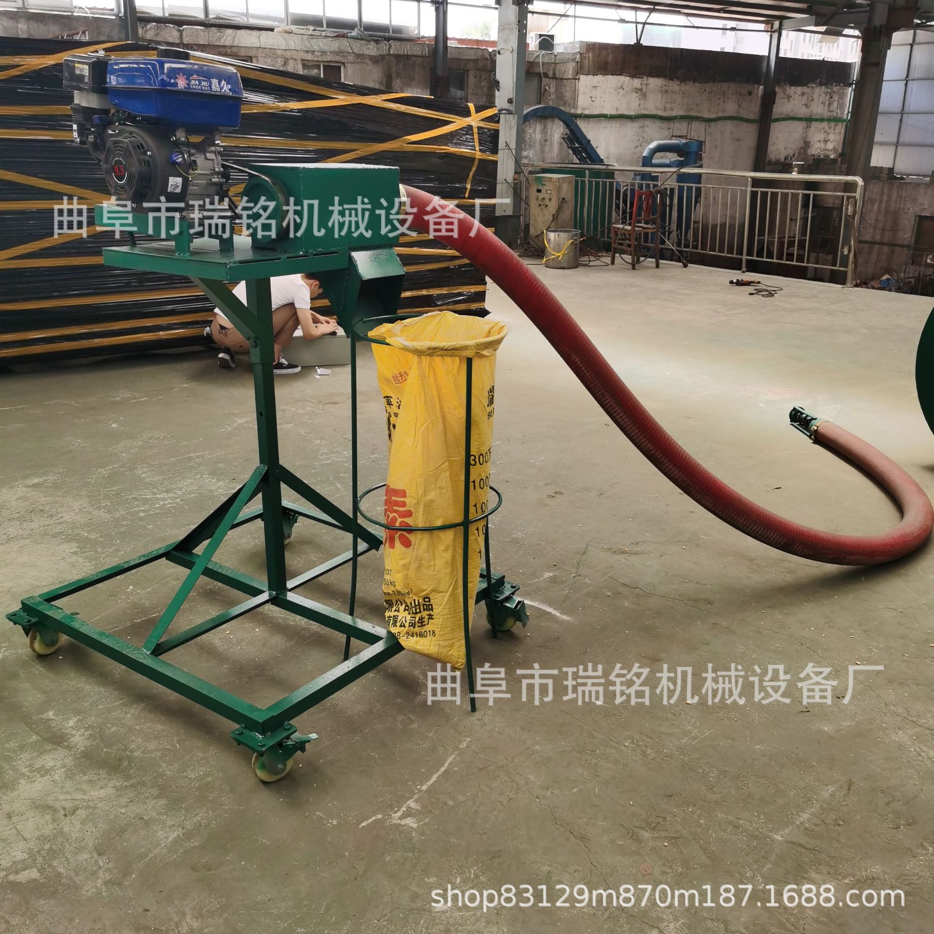 移动车载式吸粮机 粮食颗粒物双头螺旋输送机 宁夏化肥螺旋下料机