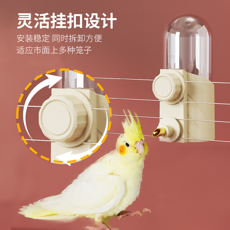 Creative small pet products bird water feeder parrot drinking water bird with striker automatic water dispenser large kettle