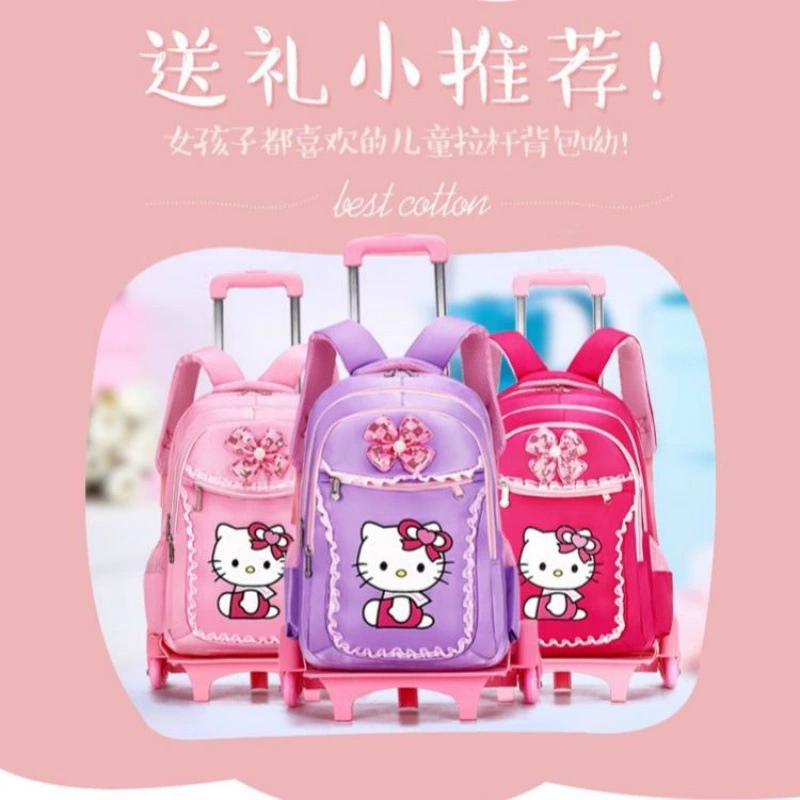 Hello kitty, чемодан, рюкзак, лёгкий, в корейском стиле, 6 лет