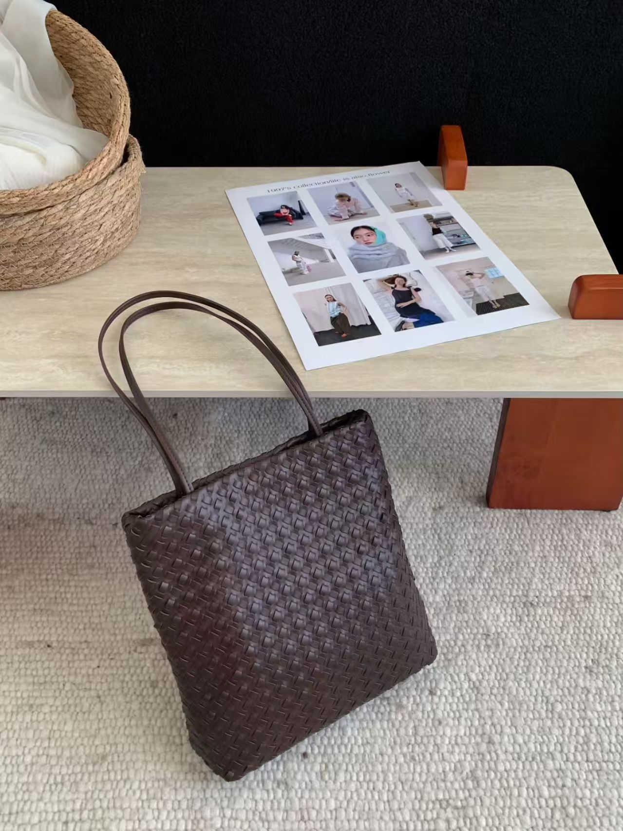 Women's Luxury Vegetable-Tanned Leather Hand-Woven Hobo Underarm Bag Soft Leather Casual Commuter Tote - Thumbnail 7