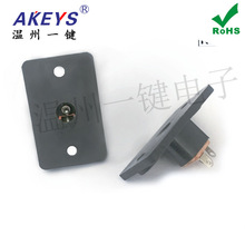 DC-019A 超大安装面板 带两安装孔 5.5X2.1内芯针 三脚DC座 尾插
