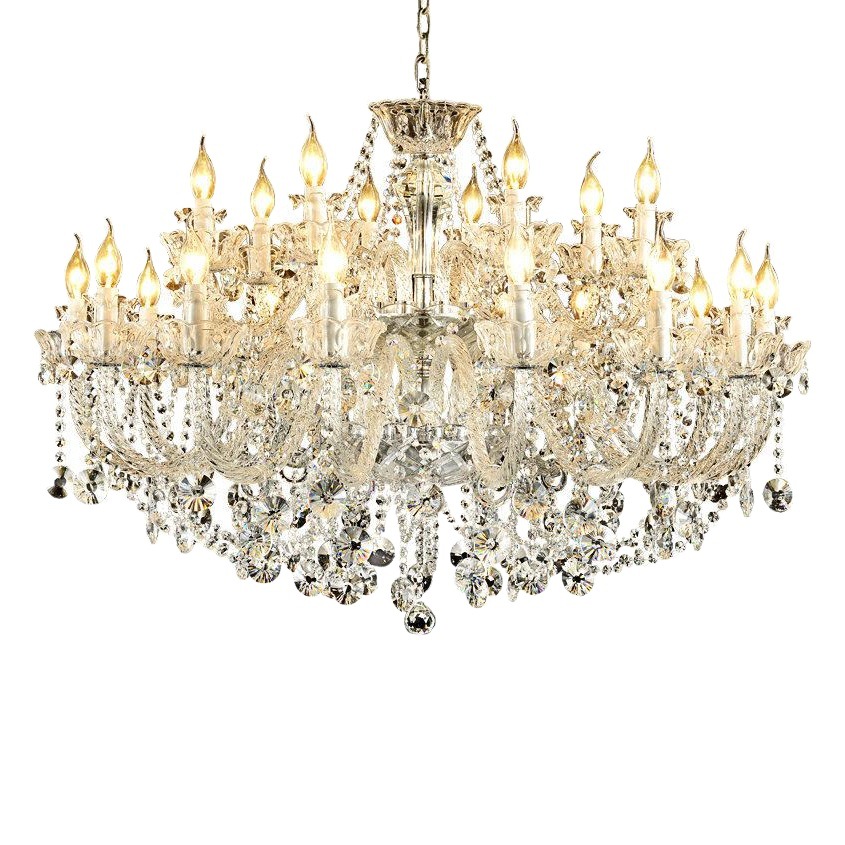 Araña de cristal de lujo ligero, lámpara de sala de estar de estilo europeo, lámpara de comedor de dormitorio minimalista moderno, lámpara de boda de hotel francesa atmosférica