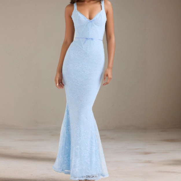 European and American Women's Clothing 2025 New Summer Dress Cross-Border Export Elegant Elegant High-End Tube Top Tassel Evening Dress