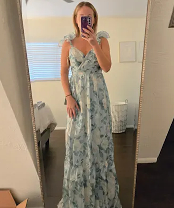 Women's Sexy Printed Deep V Ruffle Backless Top European American Style Summer Fashion Suspender Design_ecoleips.com