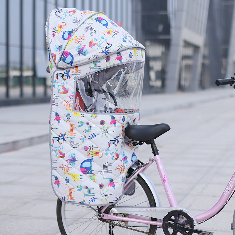 Safety Baby Seat – Diàndòngchē Child seat shed - waterproof-thickened-cottonwhite-peacock-canopy-seat-not-included