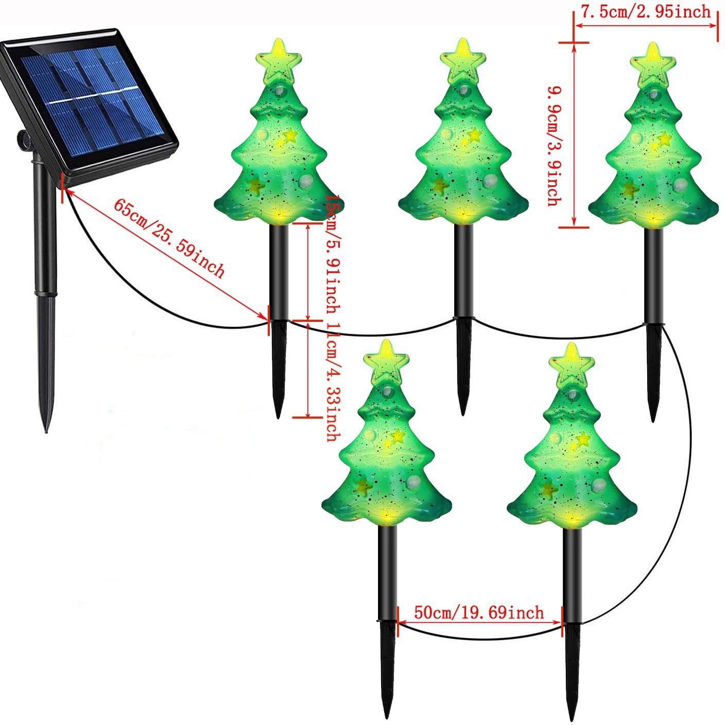 Santa Claus transfronterizo iluminación de césped al aire libre luz de jardín LED de Navidad luz solar luz de césped image 14