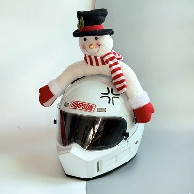 Motosiklet dəbilqələri Accessories Quick Release Decoration - snowman-with-long-hands-without-helmet