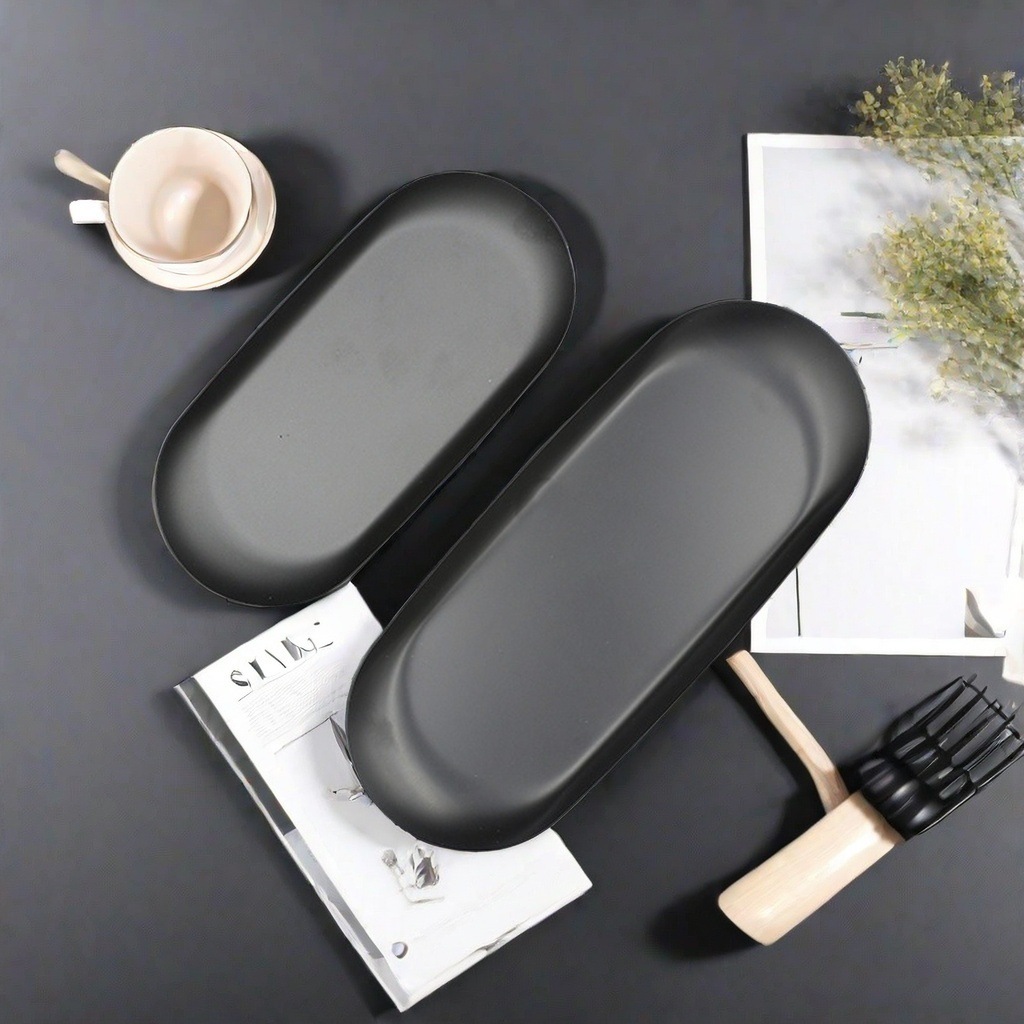 Nordic Style Storage Tray Storage Basin Metal Iron Jewelry Cosmetics Candle Hotel Towel Dish Simple Nordic Style