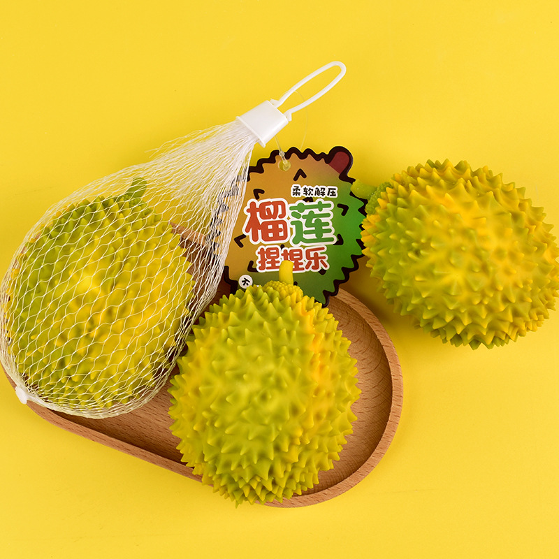Bolsillo de red Durian pellizcar juguetes de música simulación para niños fruta mangostán oficina artefacto de descompresión bola de fuga creativa al por mayor