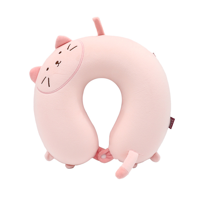 Kangle House Oficina viajes cuello almohada en forma de U de espuma de memoria de rebote lento animal de dibujos animados