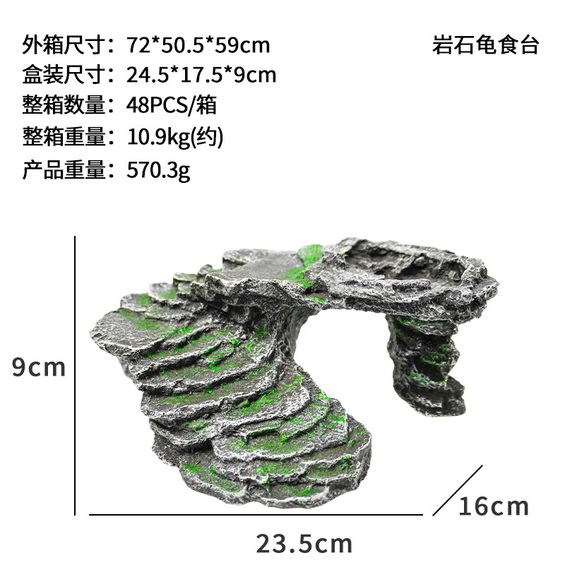 Mesa de comer de tortuga de roca