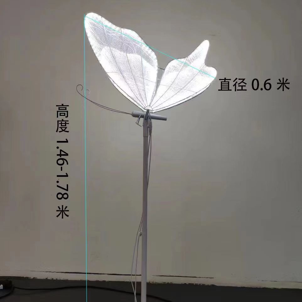 Boda apoyos diseño luminoso mariposa alas etapa decoración techo colgante boda plomo carretera escena adornos