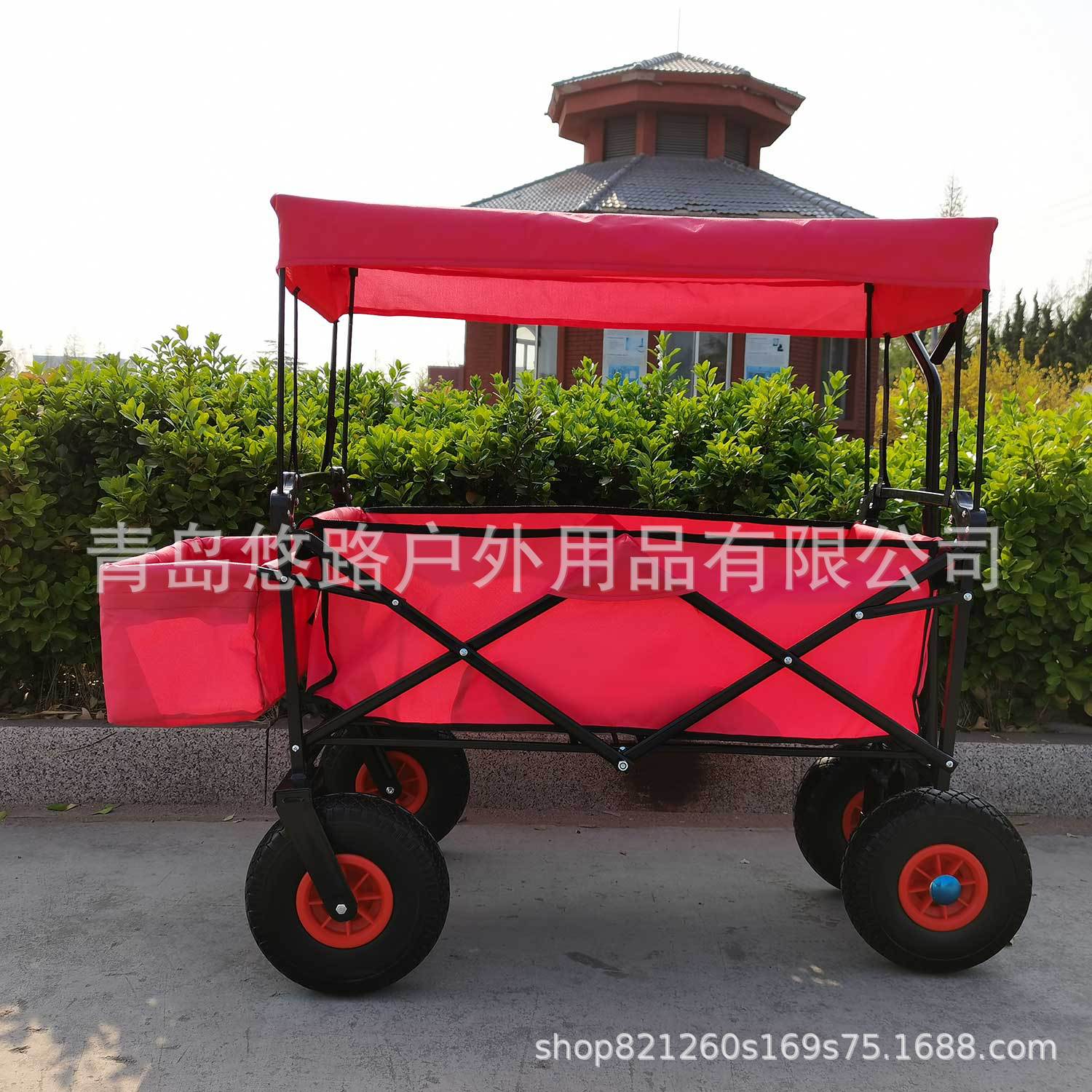 厂家供应户外折叠工具可带顶棚家用拉杆购物车可加外袋悠路3016