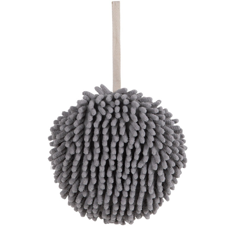 Colgante chenille Bola de mano absorbente de secado rápido engrosada Luz de lujo lindo toalla de mano cocina baño Universal para adultos y bebés