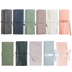 Shadow Handle Makeup Bag Organizer Zipper Brush Bag High-Quality Handbag Soft Leather Bag Beauty Makeup Tool Storage