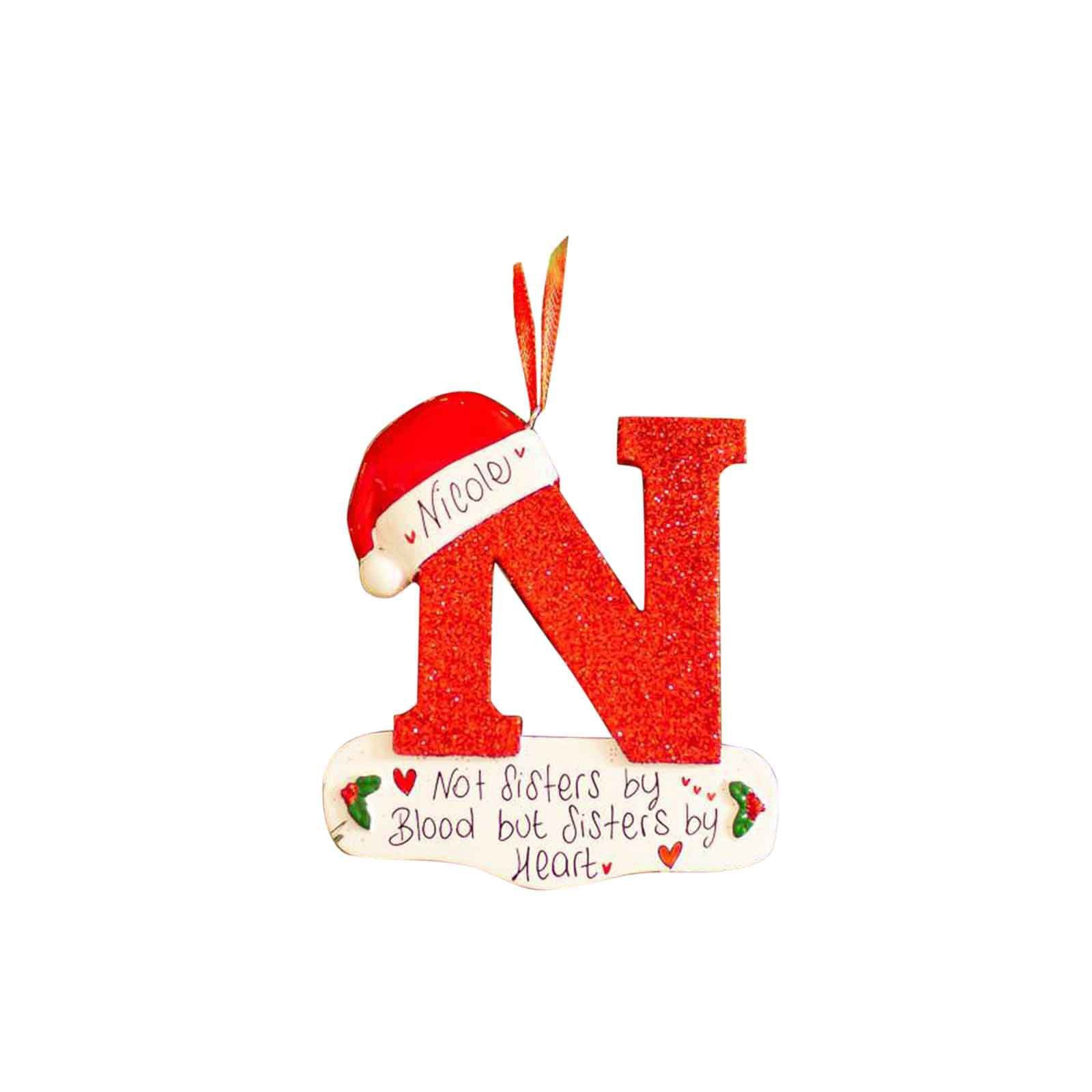2023 personalizado DIY nombre decoración de Navidad colgante de madera letra colgante de Navidad colgante ornamento image 19