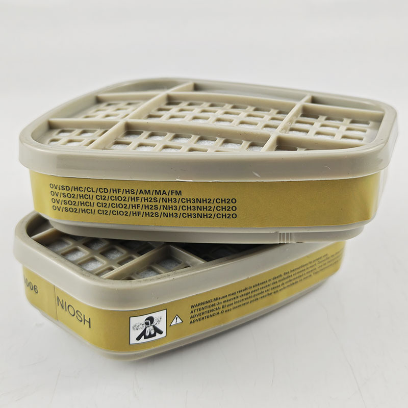 6006 Caja de filtro de veneno para evitar múltiples funciones de gases venenosos Caja de filtro de carbón activado máscara de gas accesorios máscara de carbón transfronteriza image 6