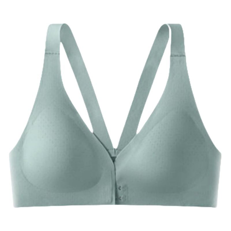 Seamless beauty back bra sexy front buckle ice silk underwear women's small chest push up breast collection bra without steel ring comfortable bra