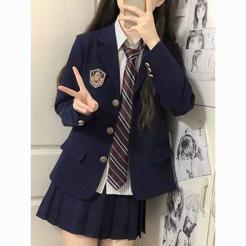 Original College-Style Jk Uniform for Students, Petite Spring and Autumn Jacket, School-Supplied Japanese-Style Blazer Original College-Style Jk Uniform for Students, Petite Spring and Autumn Jacket, School-Supplied Japanese-Style Blazer