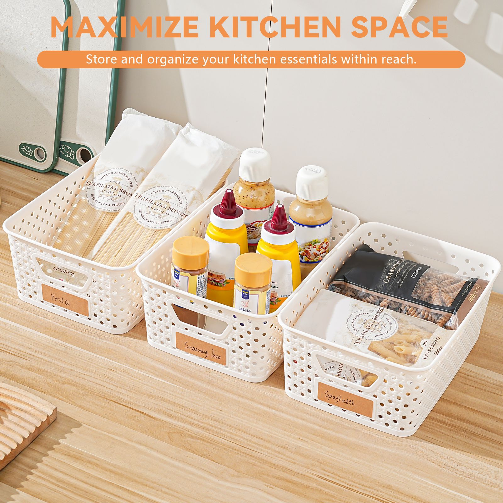 Cestas de almacenamiento de plástico al por mayor transfronterizas cajas de almacenamiento de artículos de escritorio bocadillos rectangulares de juguetes cestas de almacenamiento de artículos