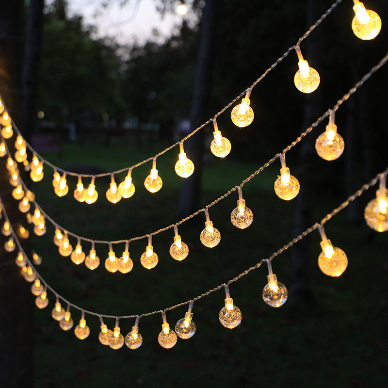 Lámpara de estrella LED, batería de cadena, camping al aire libre, luz decorativa solar, decoración de la habitación, luz de color pequeña, luz de Navidad