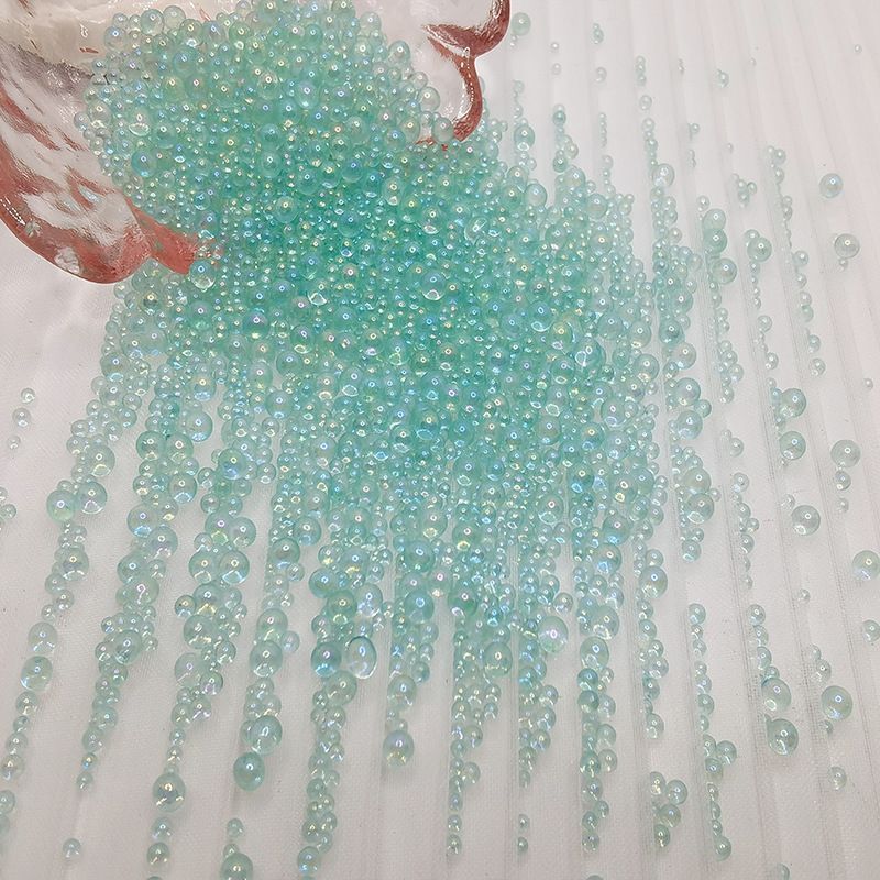 玻璃气泡珠无孔幻彩圆珠泡泡珠透明美甲微珠流沙笔刀填充DIY材料|undefined