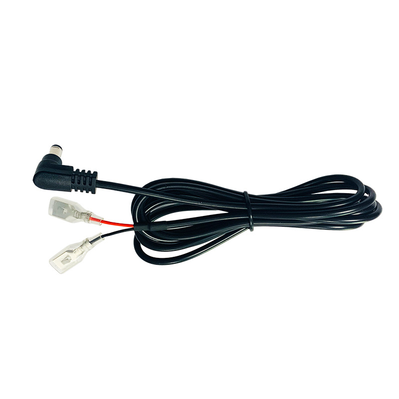 90度弯头DC5521转250旗形端连接线 DC5.5*2.1mm电源线